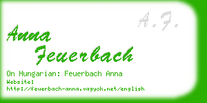 anna feuerbach business card